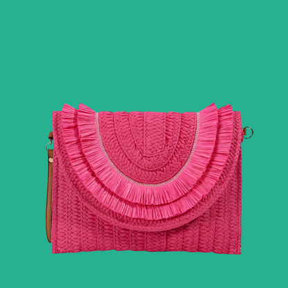 Christian raffia clutch bag, 9 colors