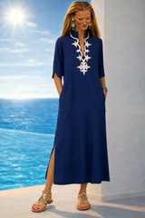 Embroidered Linen Dress ⭐️ Lily, 4 colors, sizes (36-50) video