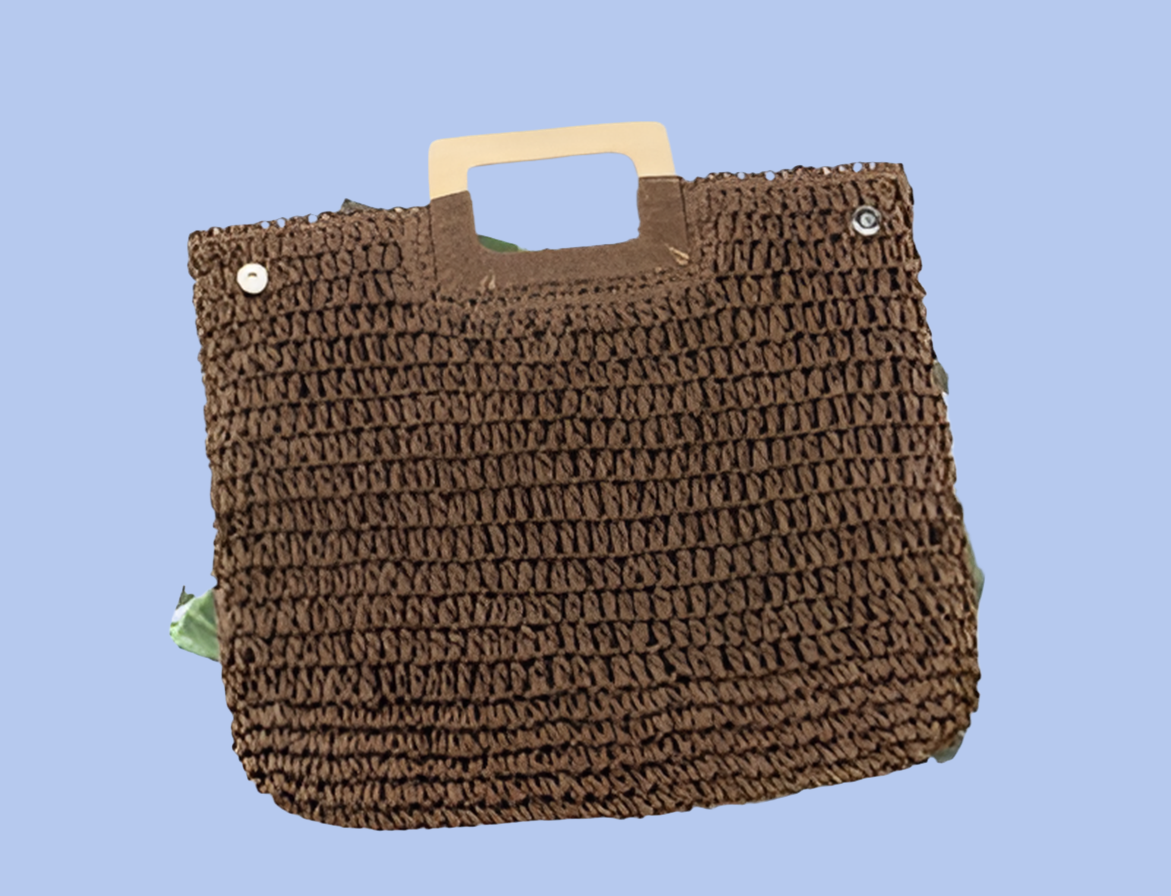 Estella Raffia bag, long handle, square handle, 5 colours, 2 models