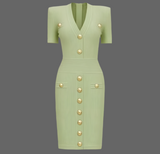Vestido Cameron de punto de licra spandex adelgazante, 6 colores, tallas (36-46) made in Oporto