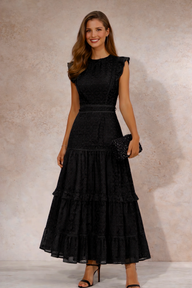 Marbella embroidered cotton dress, 3 colors, sizes (34-46)