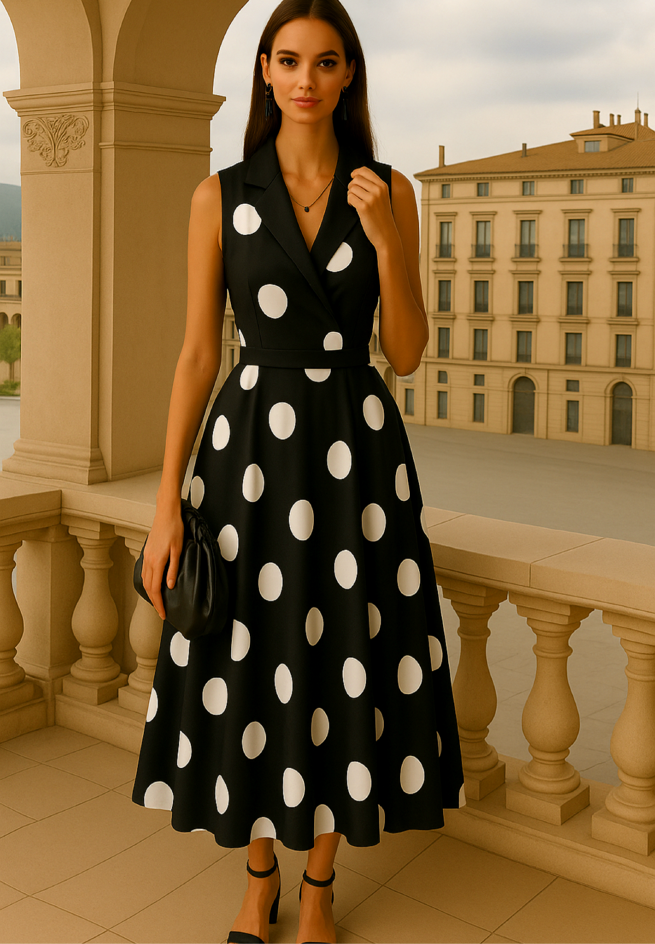 Vestido Amia, algodón licra, 3 colores tallas (36-48)