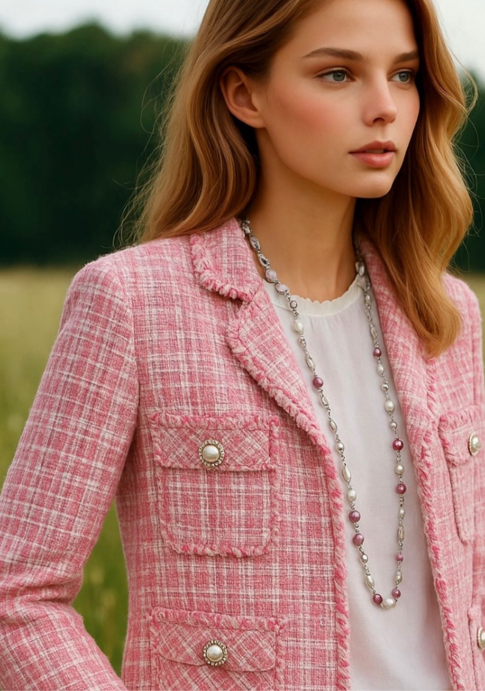 Blazer Cassandra tweed Lana,  tallas (36-48) made in Italy