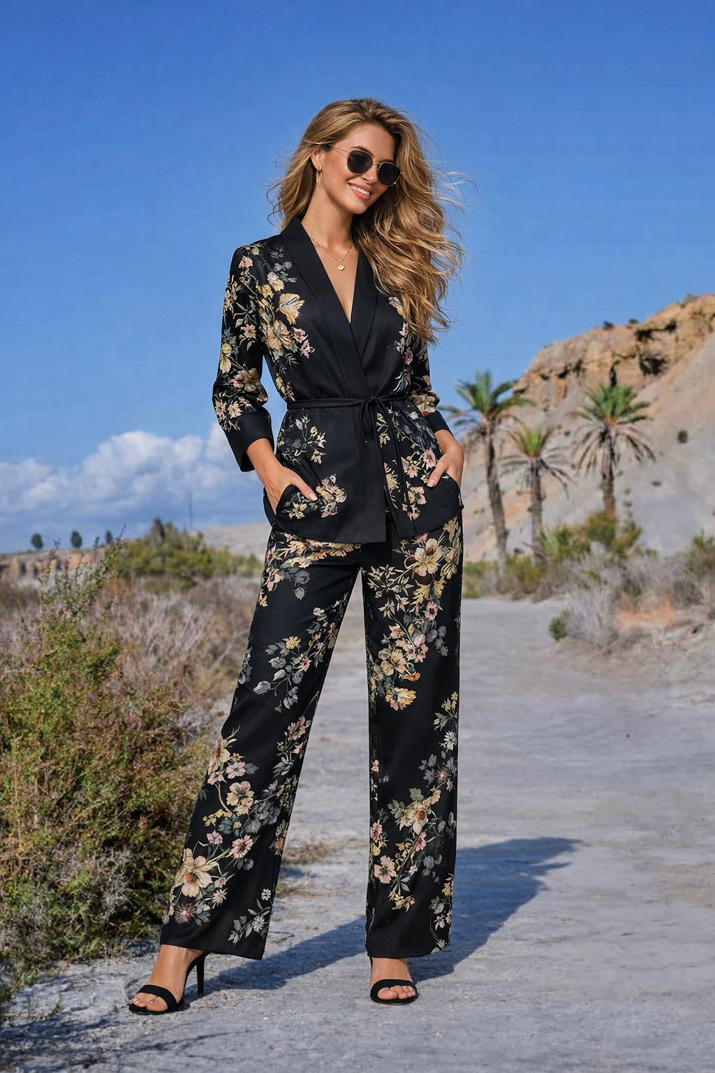 Conjunto 2 piezas Grecia satinado algodón strech con goma en la cintura ,tallas (36-44) (video)