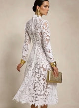 Embroidered Bamboleo shirt dress with lining, 2 colors, sizes (36-50) (watch video)