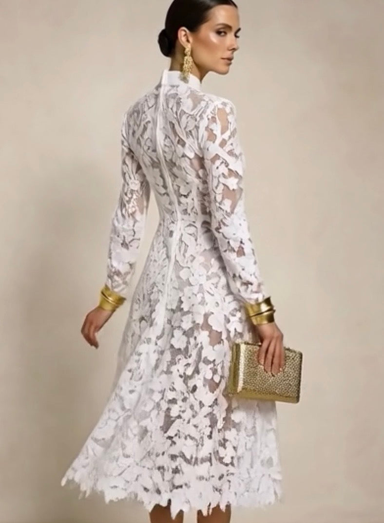 Embroidered Bamboleo shirt dress with lining, 2 colors, sizes (36-50) (watch video)