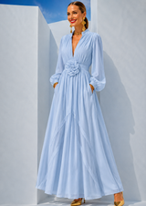 Vestido Rose chiffon gasa, 2 colores, tallas (36-46) vídeo