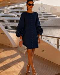 Vestido Positano botones flores, 4 colores, tallas (34-50) video