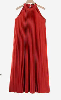 Mintlis mujer, algodon satinado plisado, vestido Indian, 3 colores, tallas (36-50)