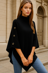 Mintlis poncho mujer punto Davinia, 6 colores, talla única(36-48)