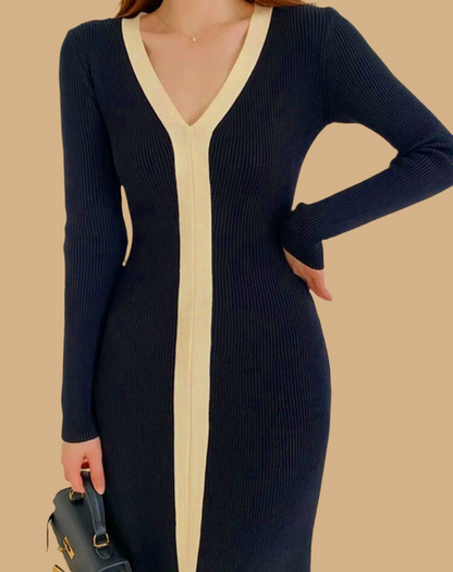 Valbanera dress in stretch knit with long sleeves, ONE SIZE 38-42