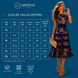 Vestido Jordania encaje bordado con forro, 3 colores, tallas (34-46) vídeo