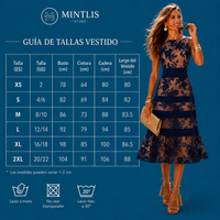 Vestido Jordania encaje bordado con forro, 3 colores, tallas (34-46) vídeo