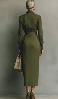 Vestido Alejandra crepe de algodón, tallas (36-46)