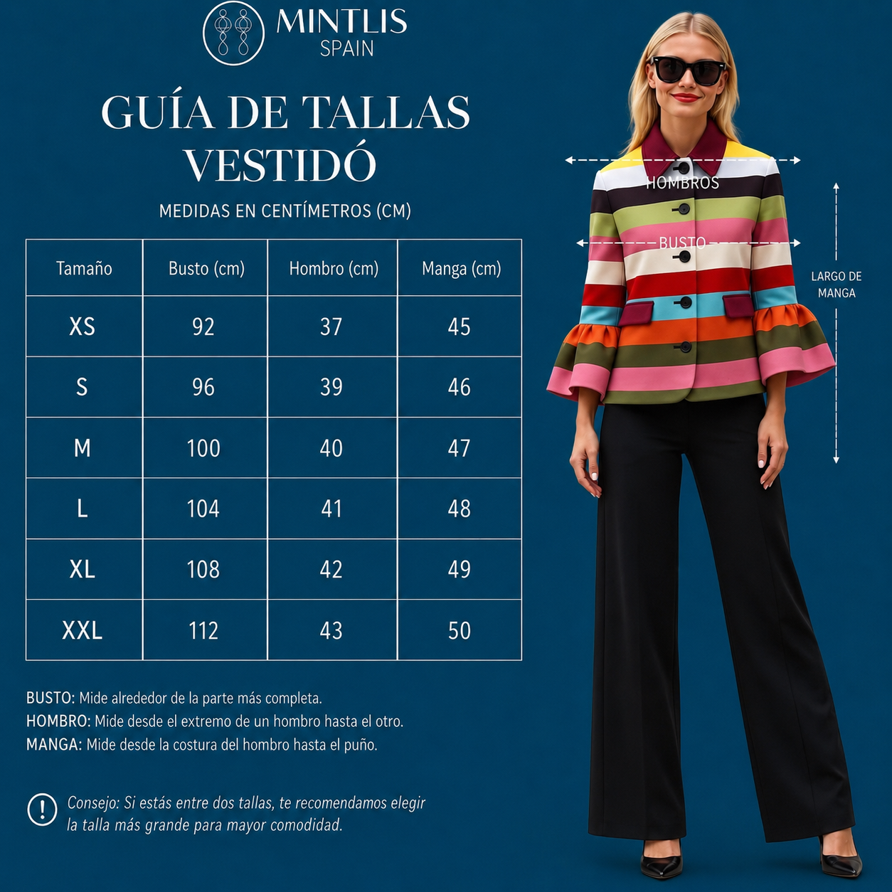 Chaqueta Venecia volantes, saten, forro interior, tallas (36-46) vídeo