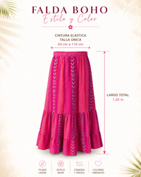 Falda Happy estampados y, 4 estampados talla única 64 cm a 110cm cintura elástica, video