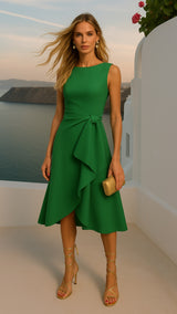 Sardinia dress in cotton-lycra crepe, 6 colors, sizes (36-46)