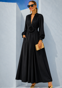 Chiffon Rose dress, 3 colors, sizes (36-46) video
