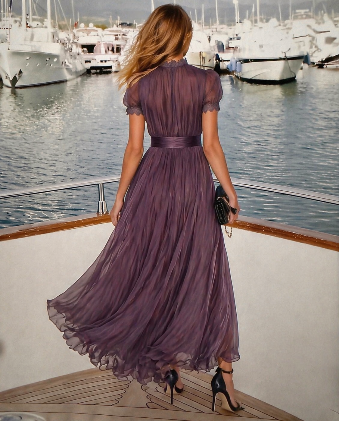 Lamberty chiffon lycra elastic back waist dress, 4 colors sizes (36-48) video