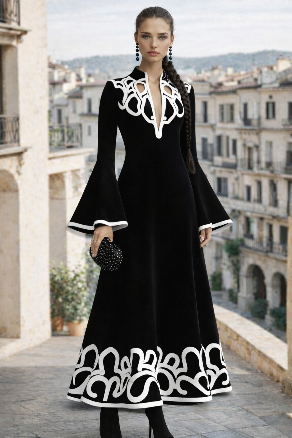 Mintlis mujer de gasa plisada, vestido Hillary, 3 colores, tallas (36-46)