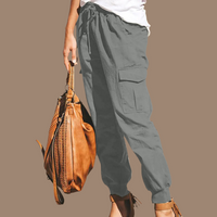 Geneva cargo pants, stretch cotton, elastic, 3 colors, 8 sizes