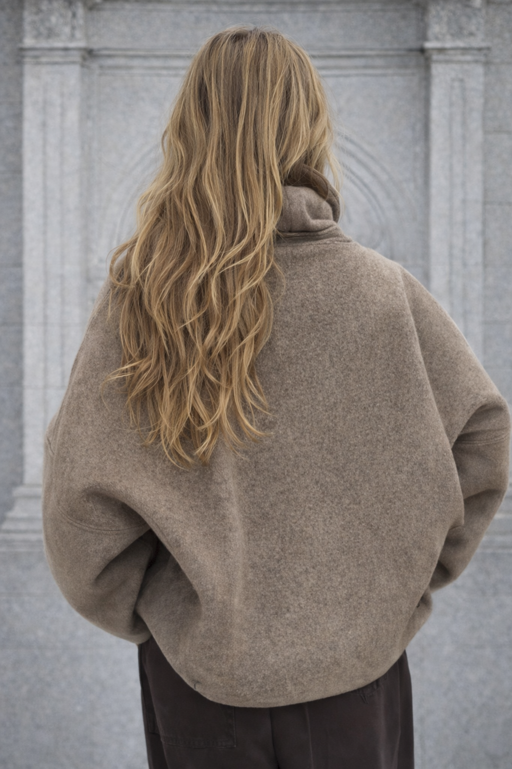 Chaqueta Kimera de lana y piel sintética, tallas (36-46)