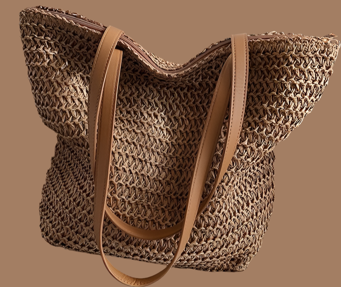 Finland raffia bag with shoulder strap, 2 colors