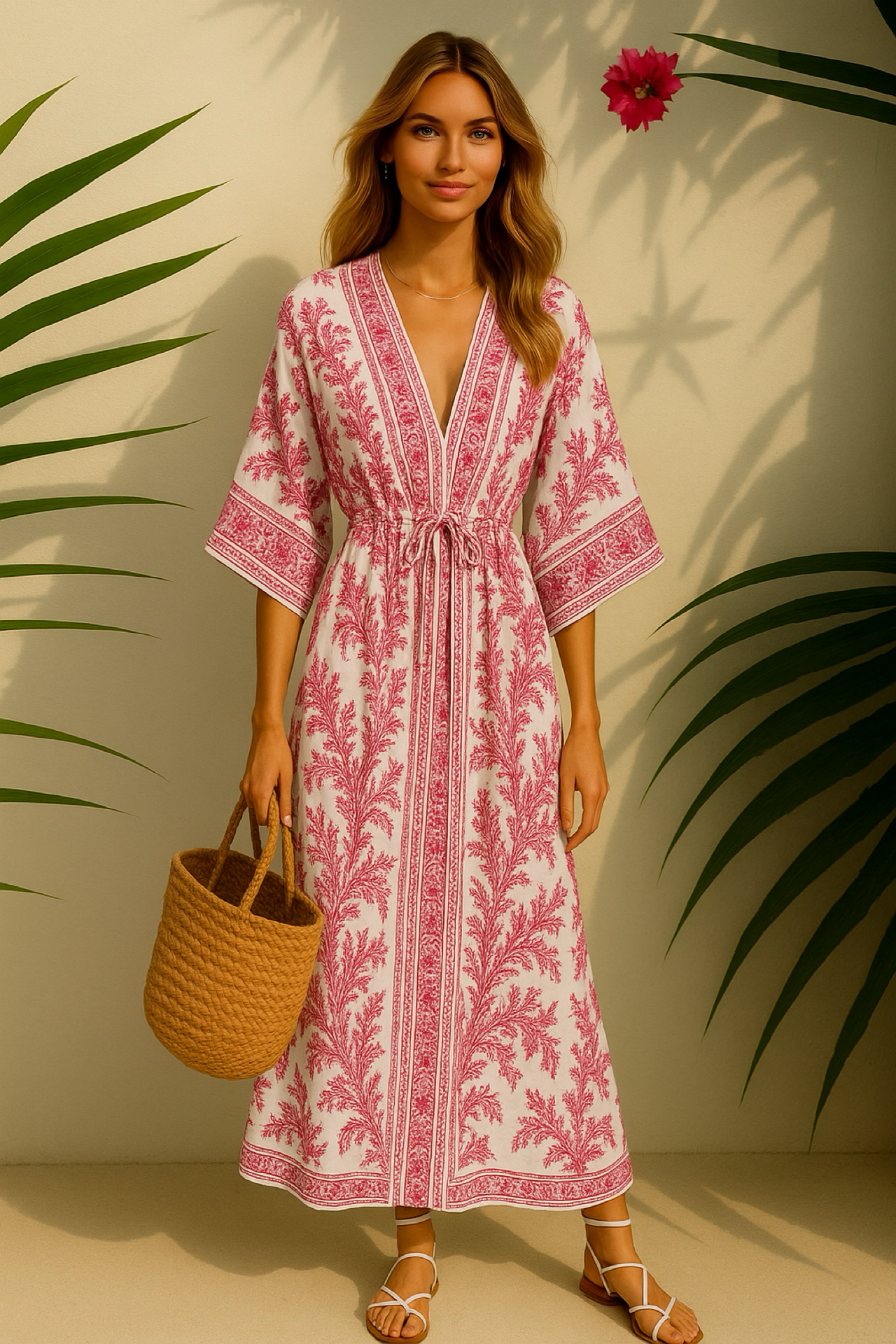 Mintlis women's cotton Roman dress, 4 colours, sizes (36-50)