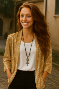 Veste à sequins MARY, 5 couleurs, 6 tailles