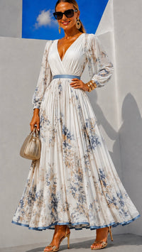 Romantic chiffon dress, 4 prints, sizes (34-50) video