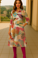 Vestido Valvanera camisero con bolsillos, tallas (36-52), 3 estampados