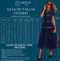Vestido Julliet marino  chiffon gasa, fajín quita y pon, tallas (34-48) vídeo