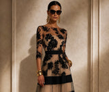 Monaco soft tulle dress with embroidered lace and lining, Lycra elastane chest and waist, sizes (34-48) video