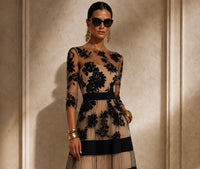 Monaco soft tulle dress with embroidered lace and lining, Lycra elastane chest and waist, sizes (34-48) video