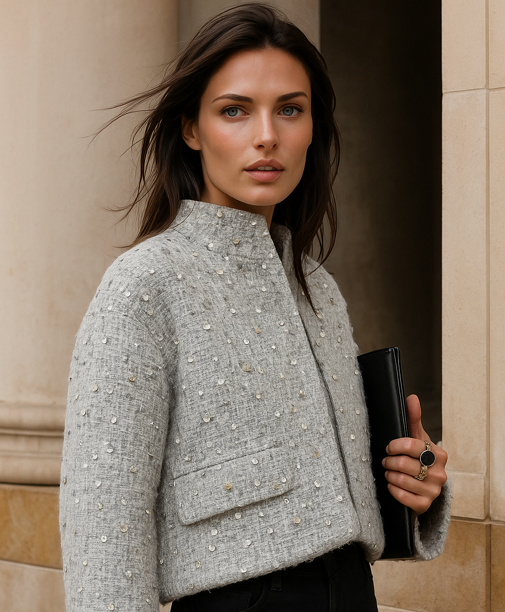 SUPERBE veste Casilda à sequins, 4 tailles