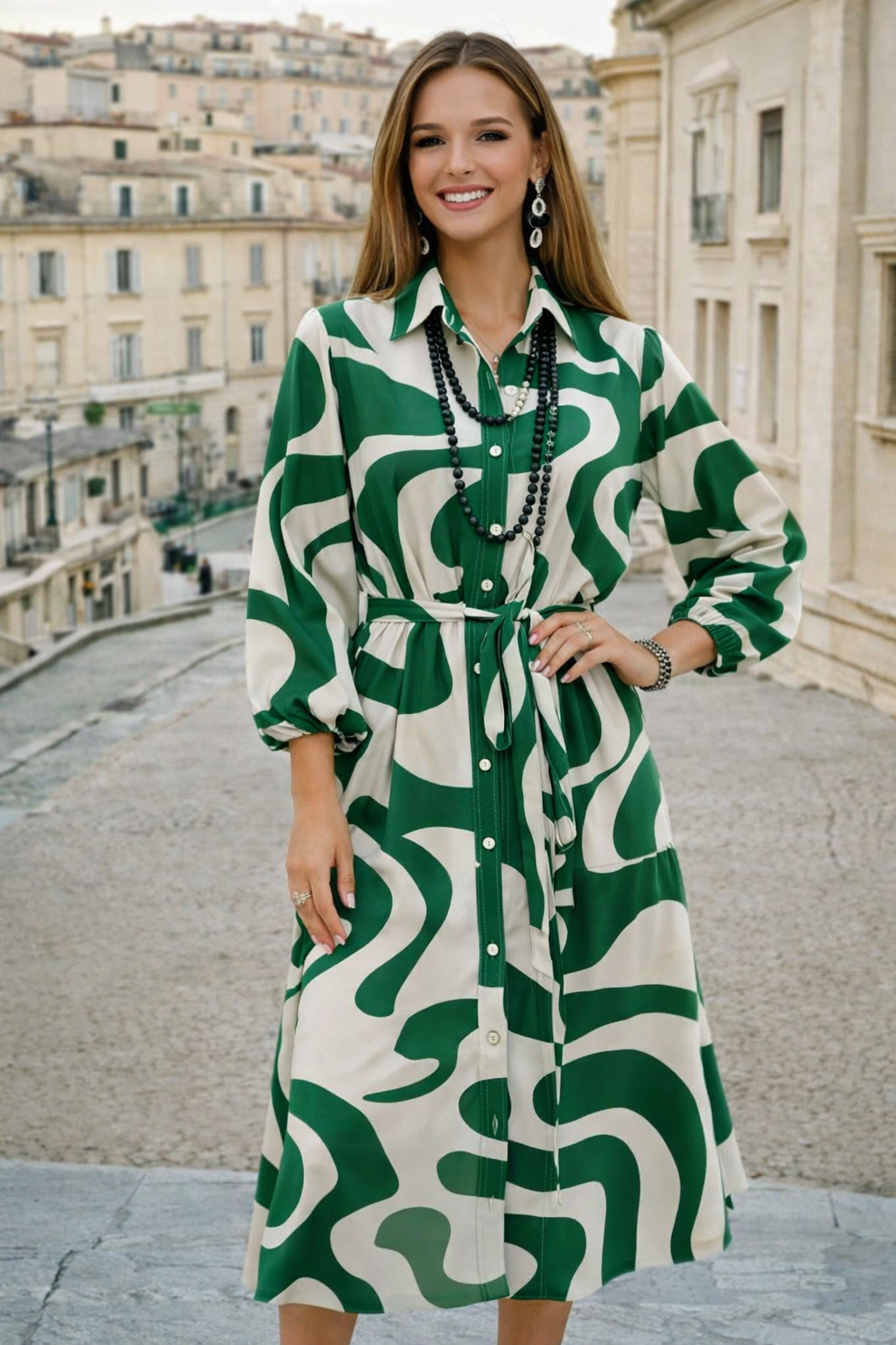 Vestido Francia  algodón, 2 colores, tallas (36-48)