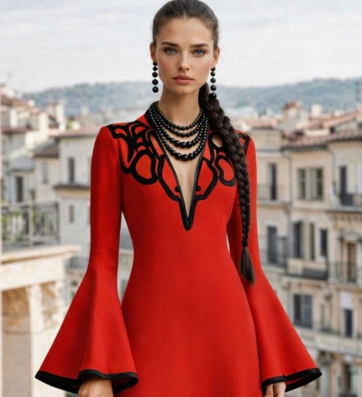 Mintlis mujer de gasa plisada, vestido Hillary, 3 colores, tallas (36-46)