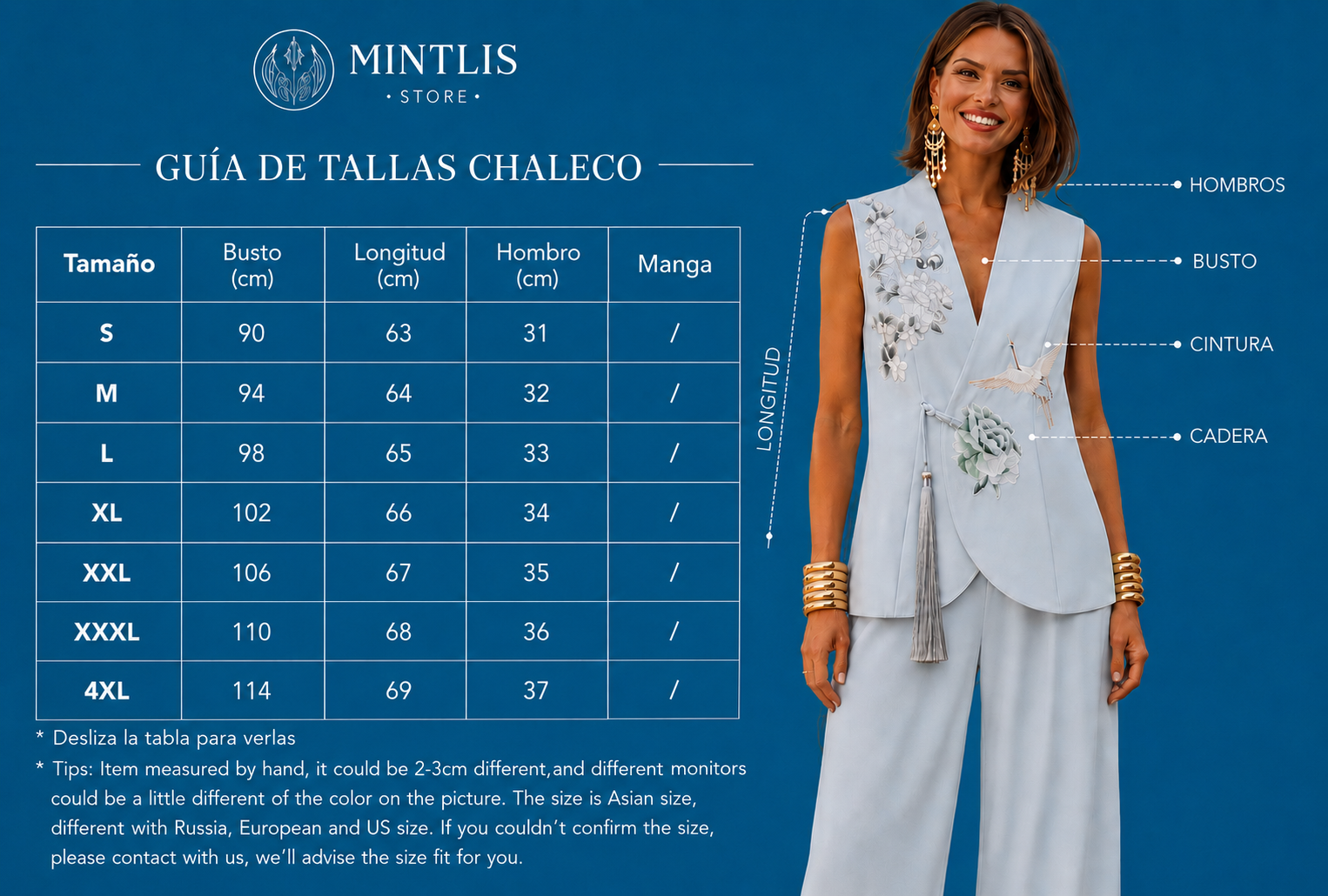 Oasis cross-embroidered vest, sizes (36-48) video