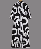 Vestido Safari ancho punto de algodón , 3 estampados, tallas (36-54)made in Oporto