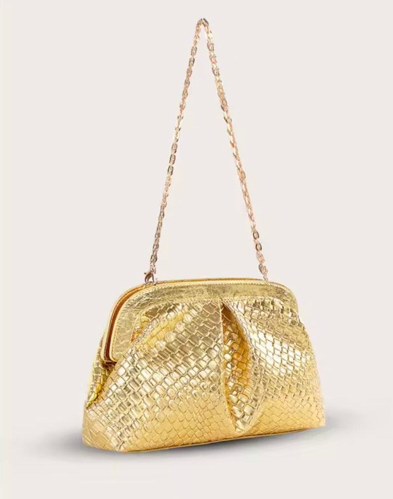 Julliet drawstring bag with gold handle, 3 colors