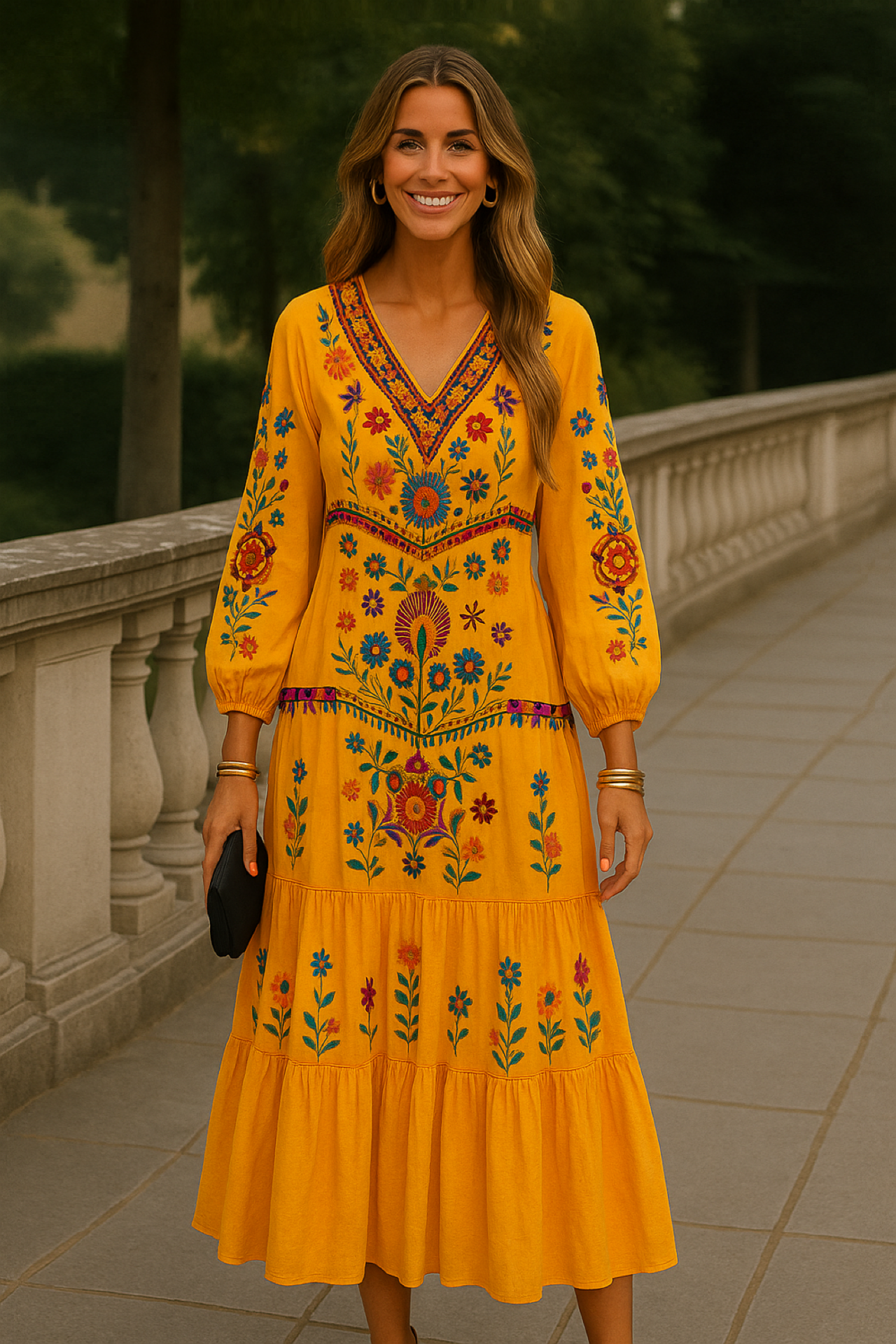 Candelaria dress, 5 viscose prints, sizes (36-50)