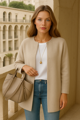 Lander wool knit cardigan, 6 colors, sizes (36-50)