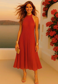 Mintlis mujer, plisado, vestido Indian, 3 colores, tallas (36-50)