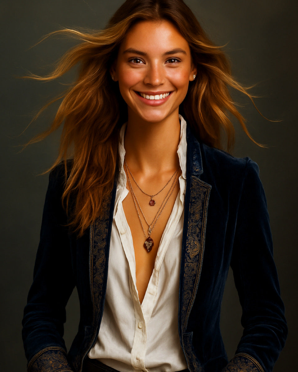 Blazer Romance terciopelo y bordados, 3 colores, tallas (36-48)