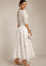 Vestido Amori bordado negro y blanco con forro, 2 colores tallas (34-48) video