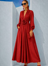 Vestido Rose chiffon gasa, 2 colores, tallas (36-46) vídeo