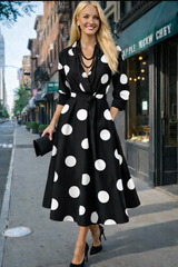 Vestido Baviera de algodón y cintura elastica, tallas (36-52)