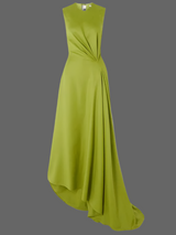 Vestido Lamberty Green largo de crepe elastane,      4 tallas (38-44)