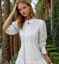 Vestido Formentera brocado de algodón, tallas (36-44)