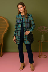 Levita Orlando de patchwork estampada, 2 colores, talla (36-52